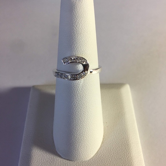 Sterling Silver Green/Clear CZ Stone Eternity Ring - Picture 3 of 6